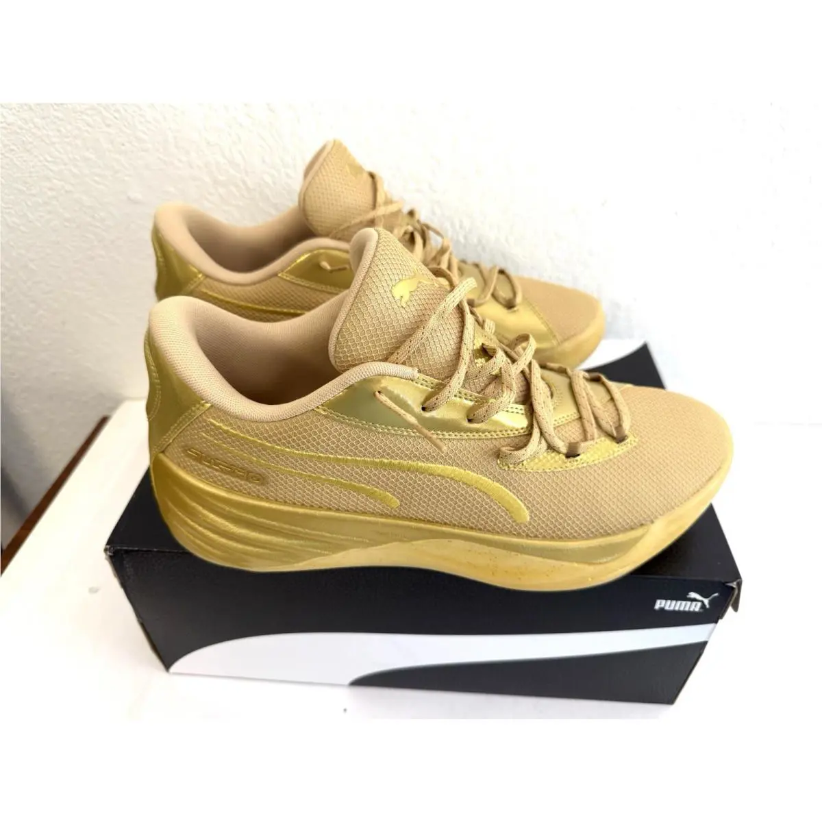 Puma shoes - PUMA All-Pro Nitro - Nitro - 313306-01 - Gold 7