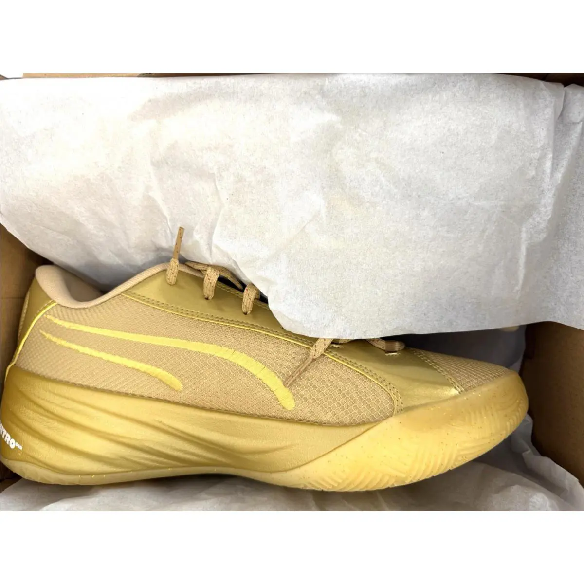 Puma shoes - PUMA All-Pro Nitro - Nitro - 313306-01 - Gold 1