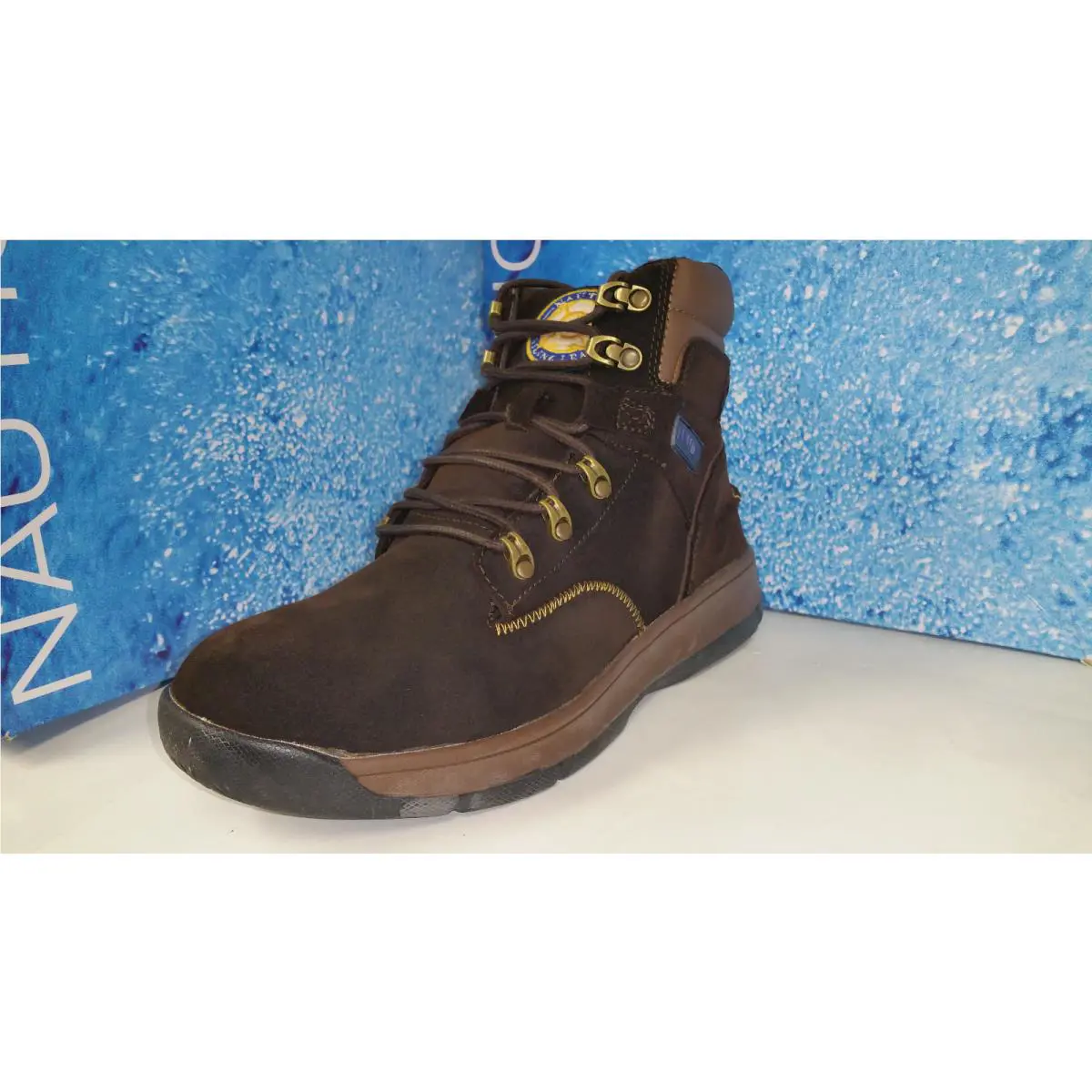 Nautica Brown Men`s All Weather Coutuit Oiled Suede Boots Size 8-13 M