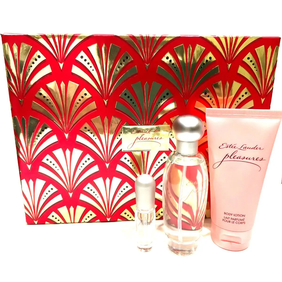 Estee Lauder Pleasures Joyfull Spell Set edp1.7oz+0.14oz+2.5oz Body Lotion