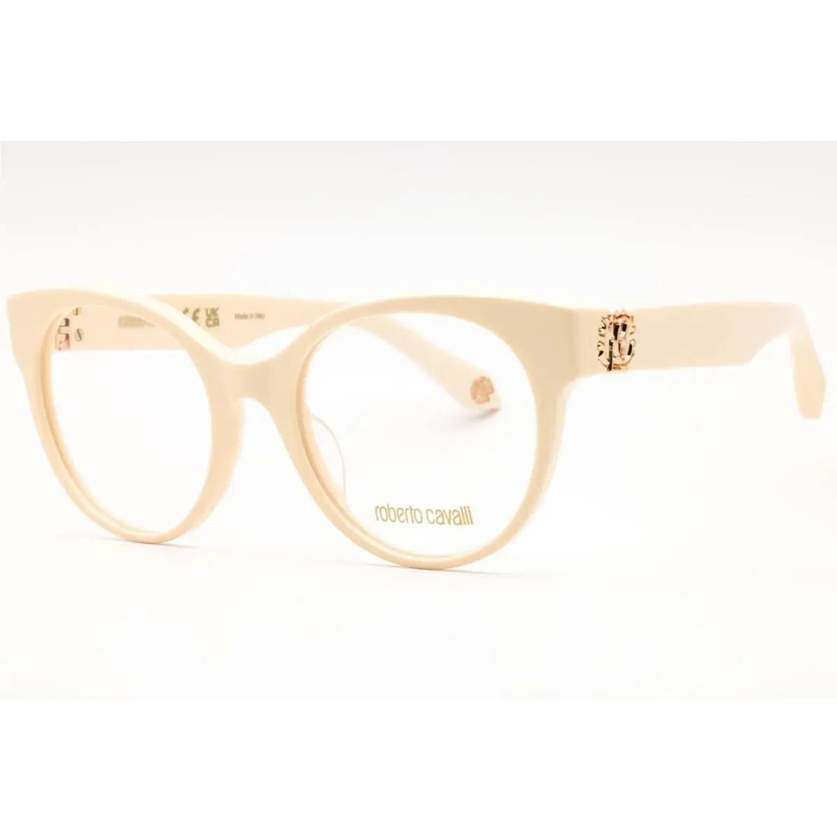 Women`s Eyeglasses Shiny Beige Cat Eye Shape Frame VRC027M 09X7 by Roberto Cavalli