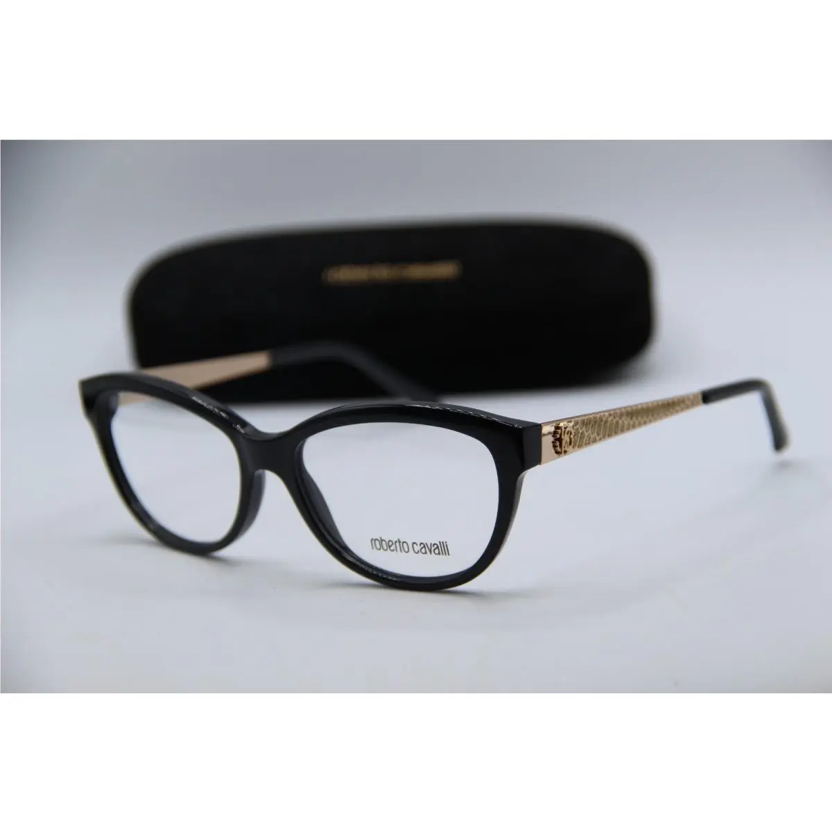Roberto Cavalli Dabih 860 001 Black Gold Eyeglasses 54-16