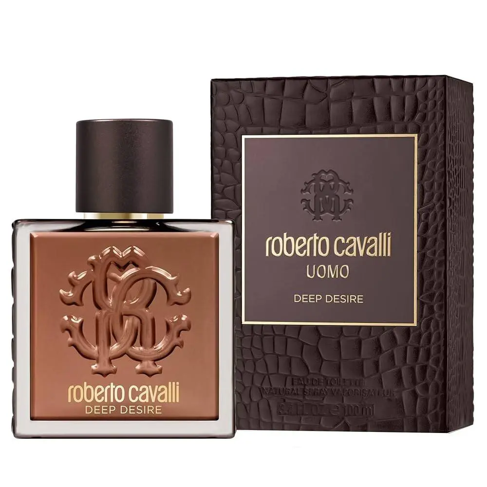 Men Roberto Cavalli Deep Desire 3.4 oz-100ml Edt Spray / Nib/ / Rare