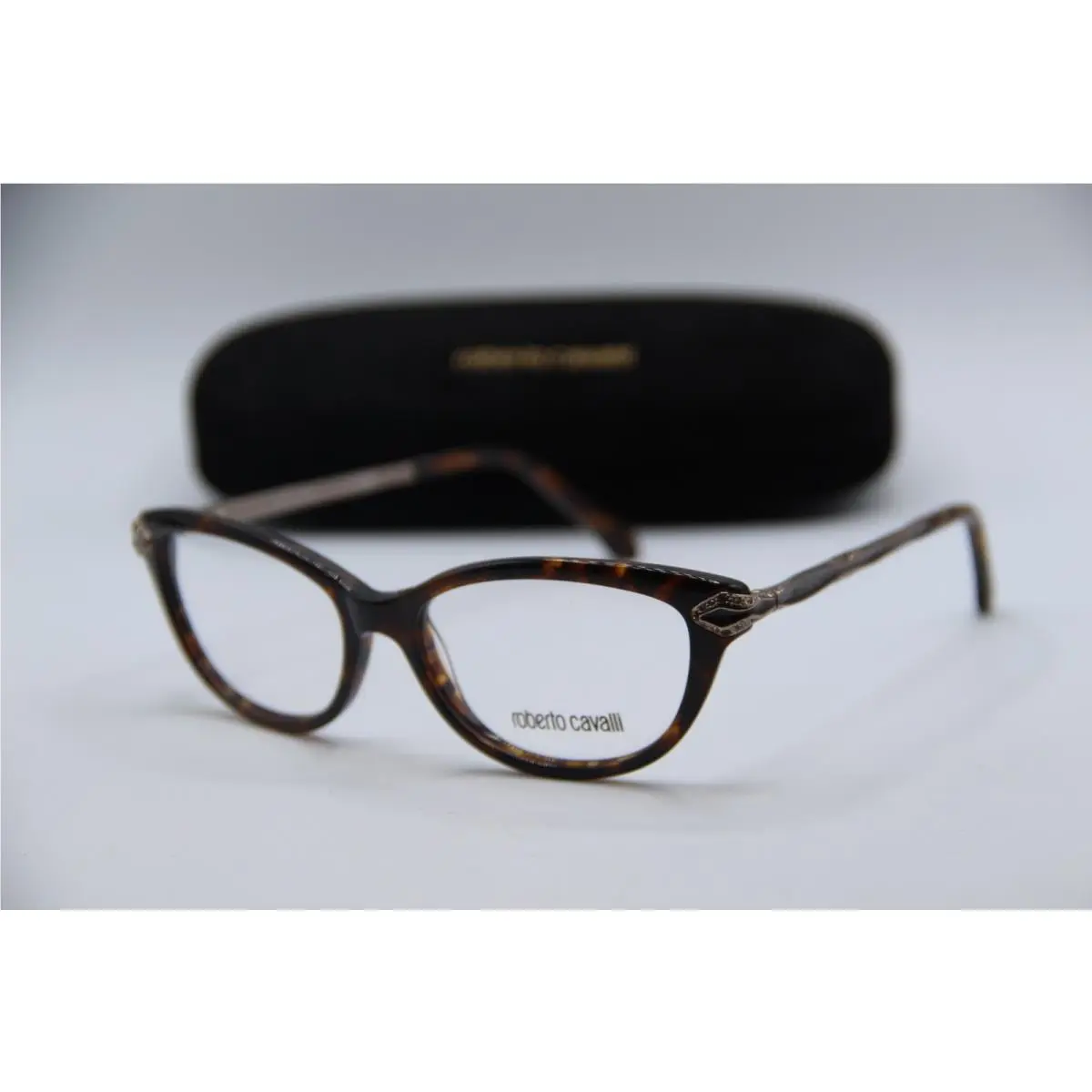 Roberto Cavalli Alkalurops 813 052 Havana Silver Eyeglasses 52-15