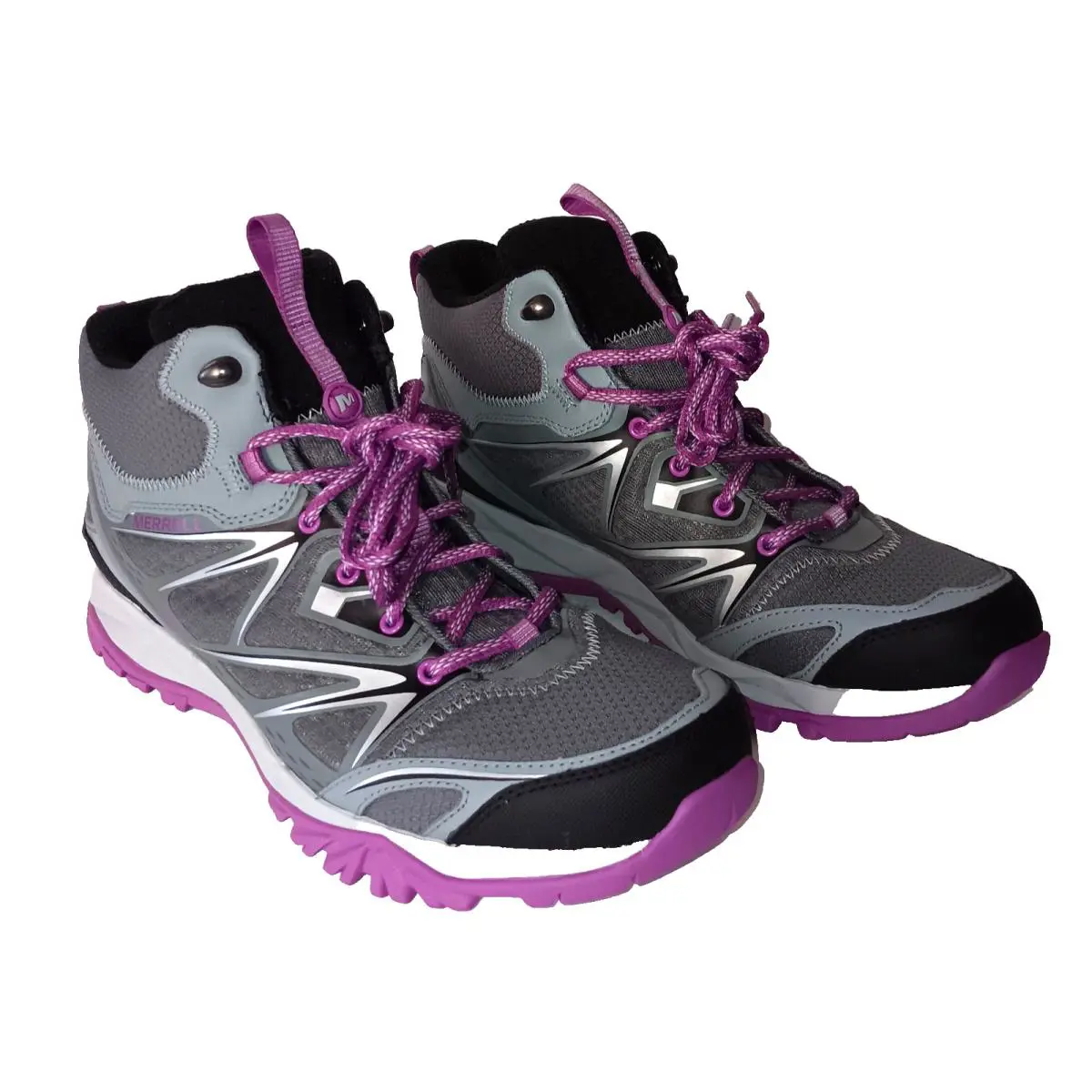 Merrell shoes - Merrell Capra Bolt Mid Waterproof - J35442 - Grey/Purple (UPC: 044214867134) 0