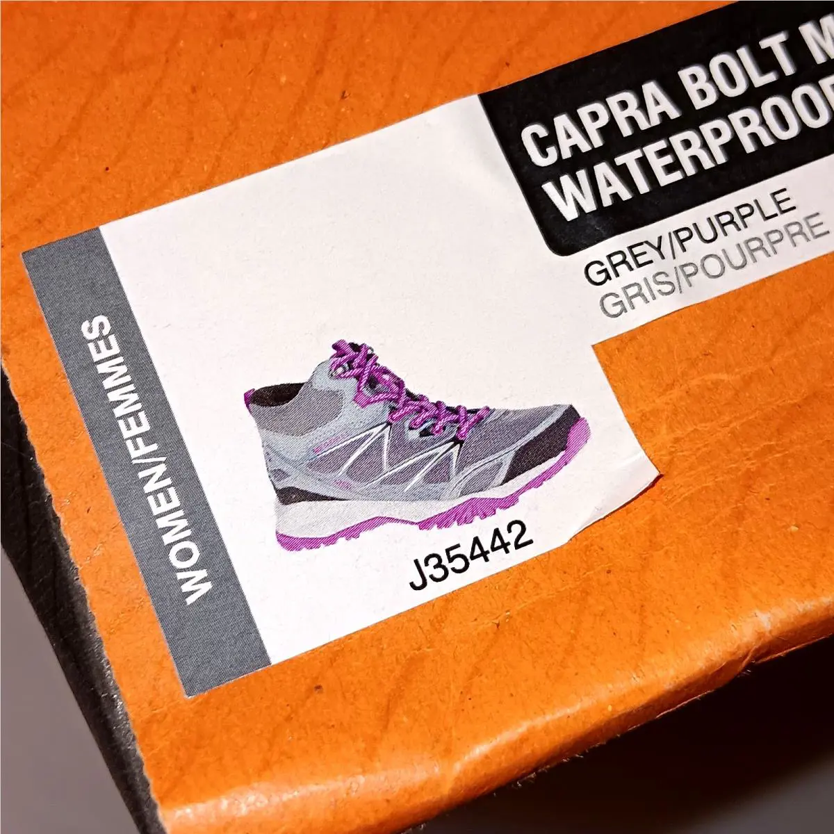 Merrell shoes - Merrell Capra Bolt Mid Waterproof - J35442 - Grey/Purple (UPC: 044214867134) 15