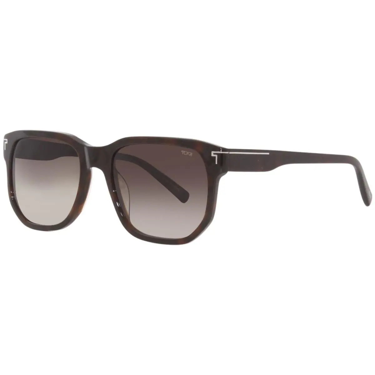 STU003 0722 Sunglasses Men`s Havana/brown Gradient Lenses Square Shape 56mm by Tumi