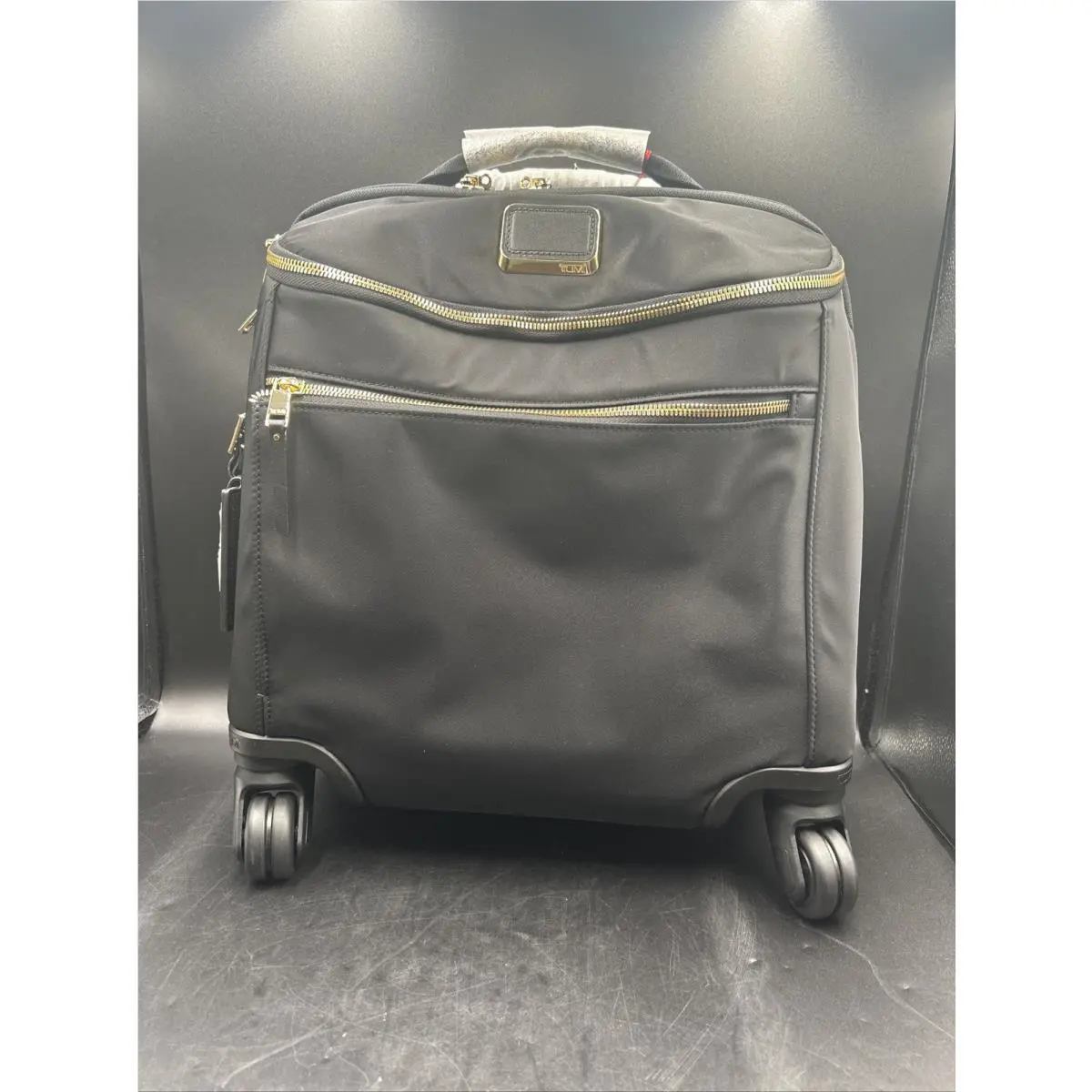 Read Tumi Voyageur Oxford Compact Carry-on 4 Wheel Carry-on Case -black W/gold