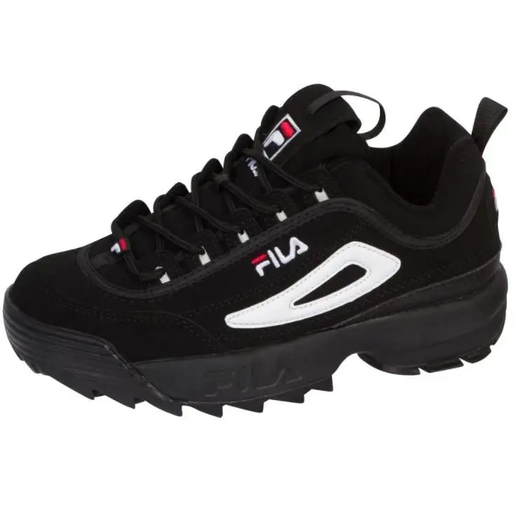 Fila Disruptor II Runnning Kids Youth Size 5 Black White