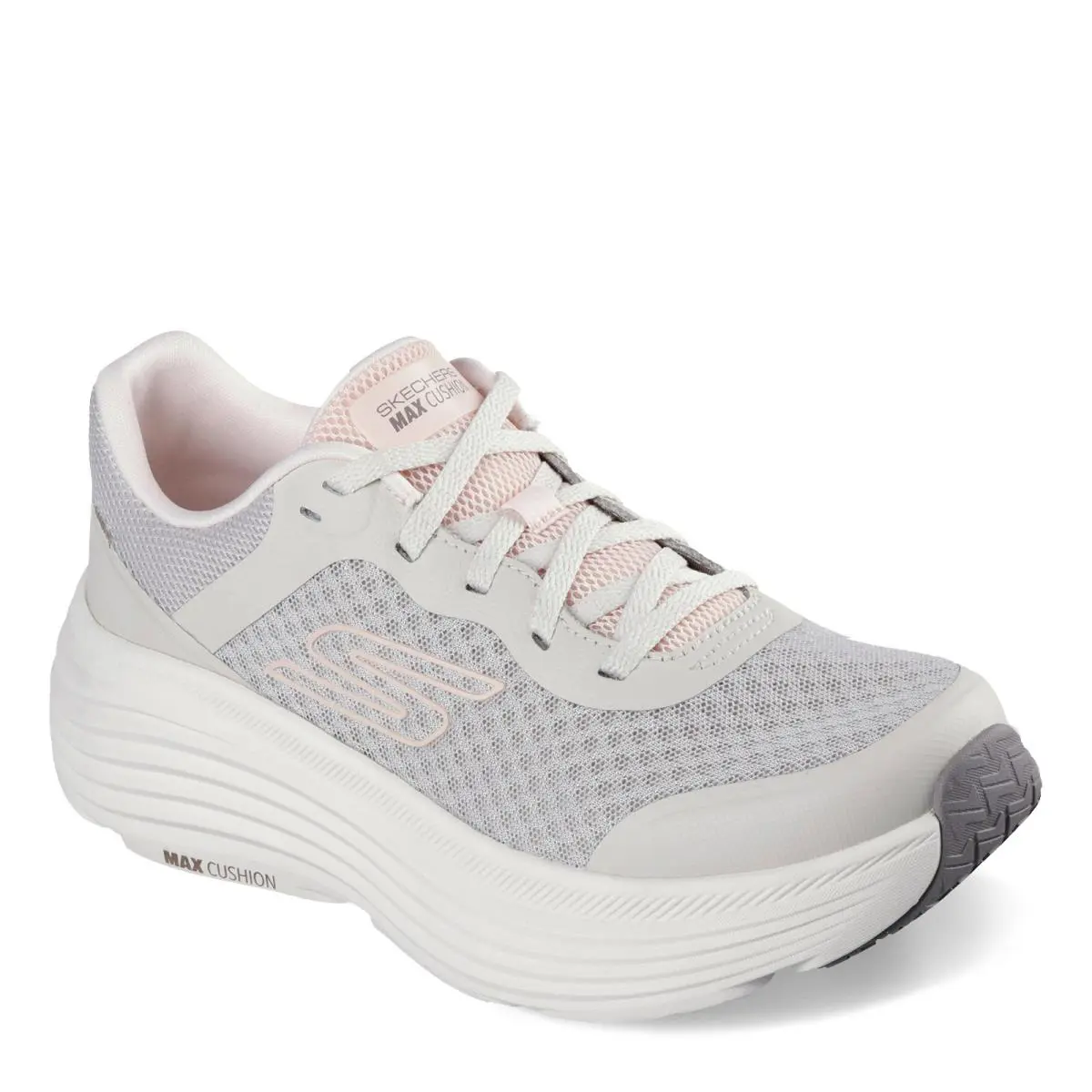 Women`s Skechers Max Cushioning Endeavour Running Shoe 129470-NAT Natural Mesh - Natural
