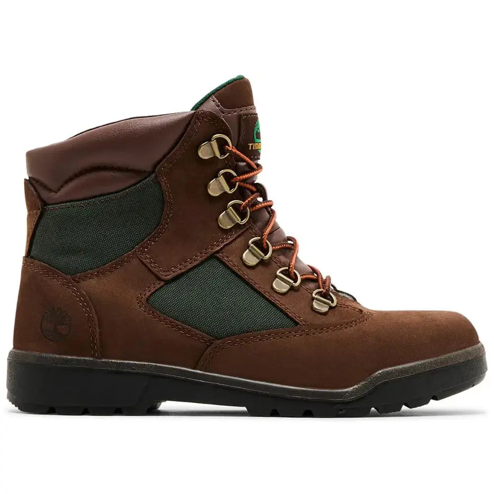 Timberland 6 Inch Field Boot Junior Brown/green/black TB 044992 214 Men`s Size 6 - Brown