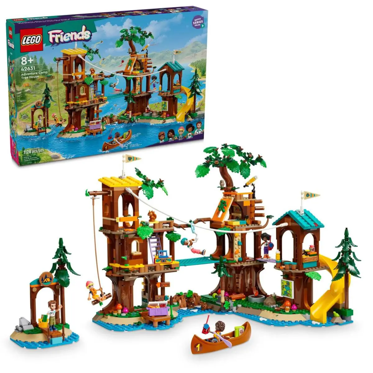 Lego Friends Adventure Camp Tree House 42631 Summer Toy Set with Dolls Animals