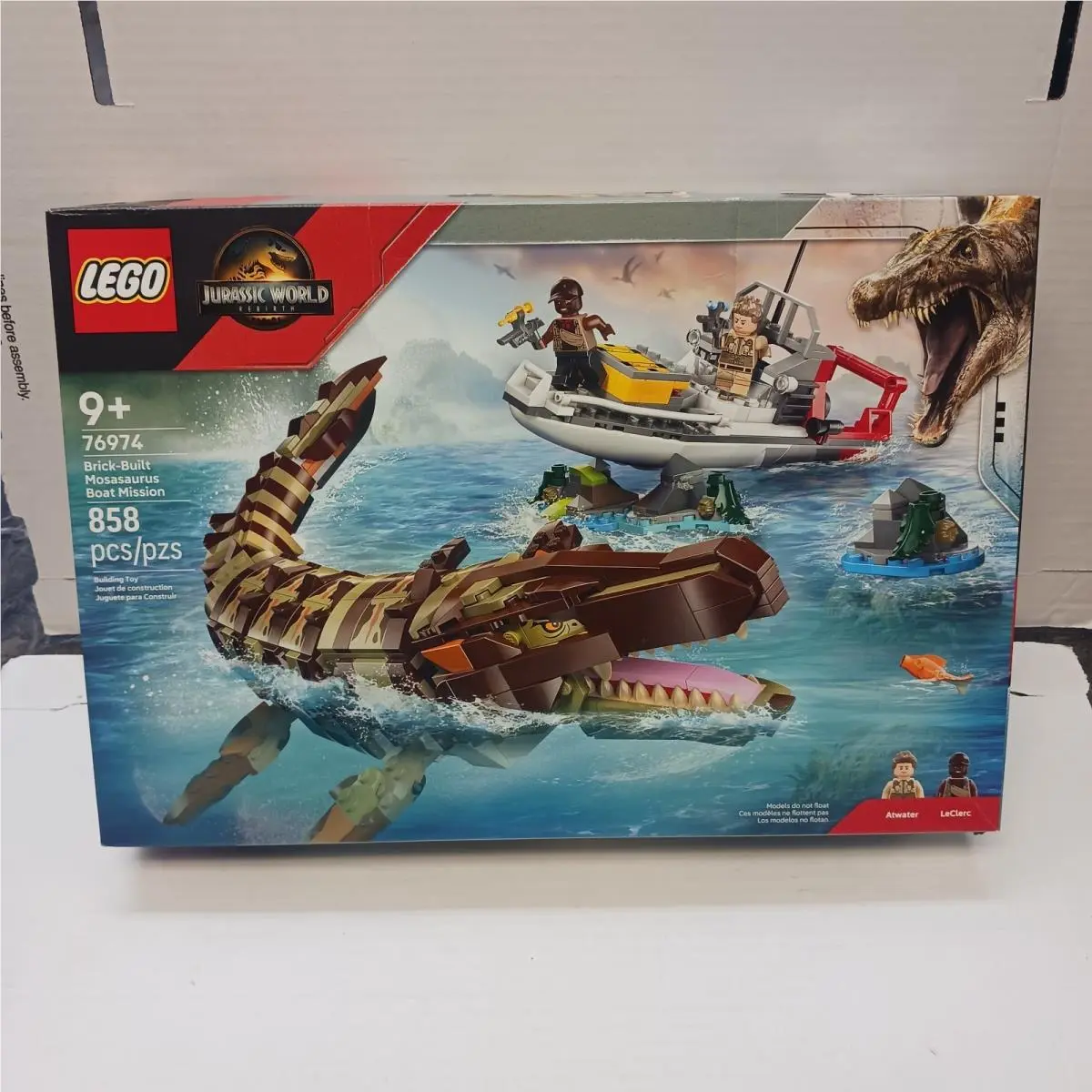 Lego Jurassic World Mosasaurus Boat Mission Dinosaur 76974