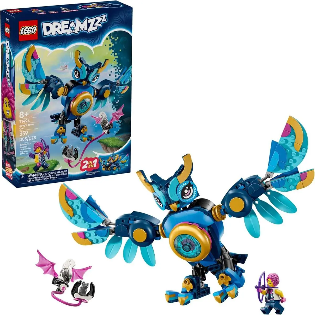 Lego Dreamzzz Zoey s Time Owl 71494 Building Toy Set with 2 Construction Modes