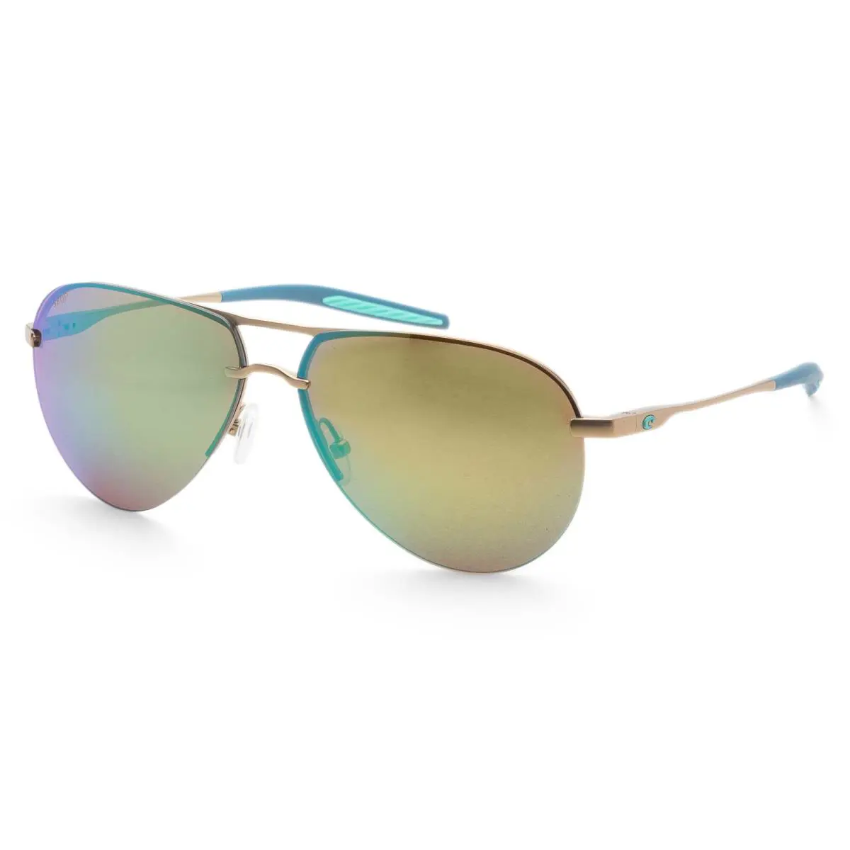 Costa Del Mar Unisex Helo 61mm Matte Champagne Sunglasses 6S6006-600609-61 - Frame: Gold, Lens: Green, Other Frame: Matte Champagne
