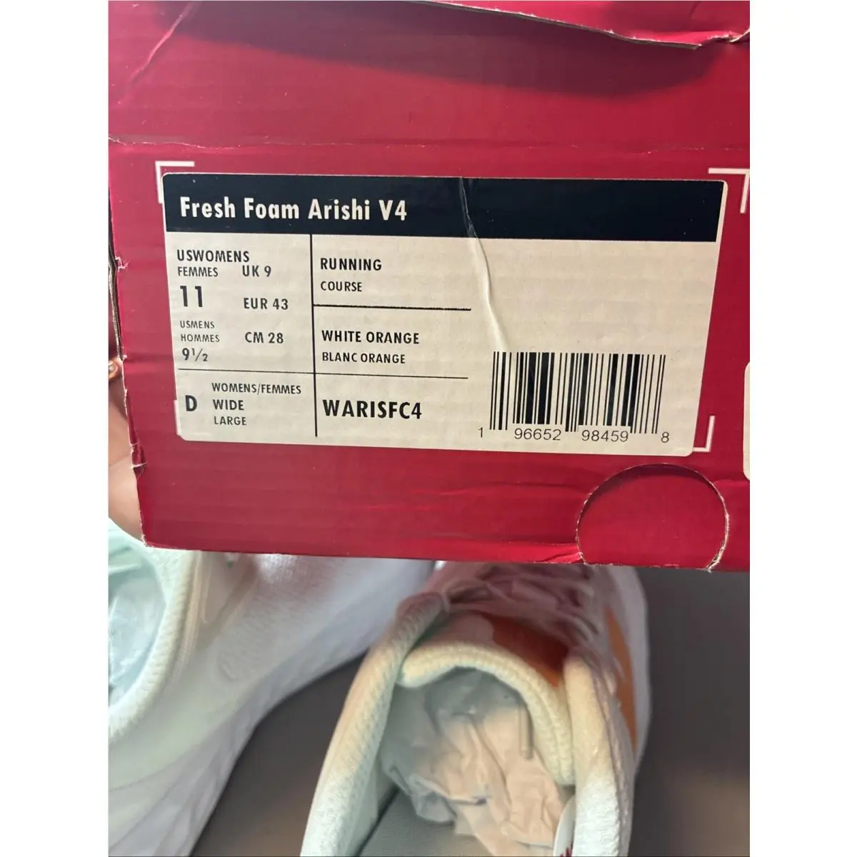 New Balance shoes - New Balance Fresh Foam Arishi - WARISFC4 - Sea Salt/Orange Fuzz (UPC: 196652984529) 5