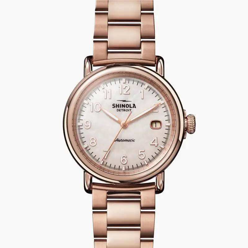 The Runwell Mother of Pearl Automatic 39.5mm Watch S0120161943 by Shinola
