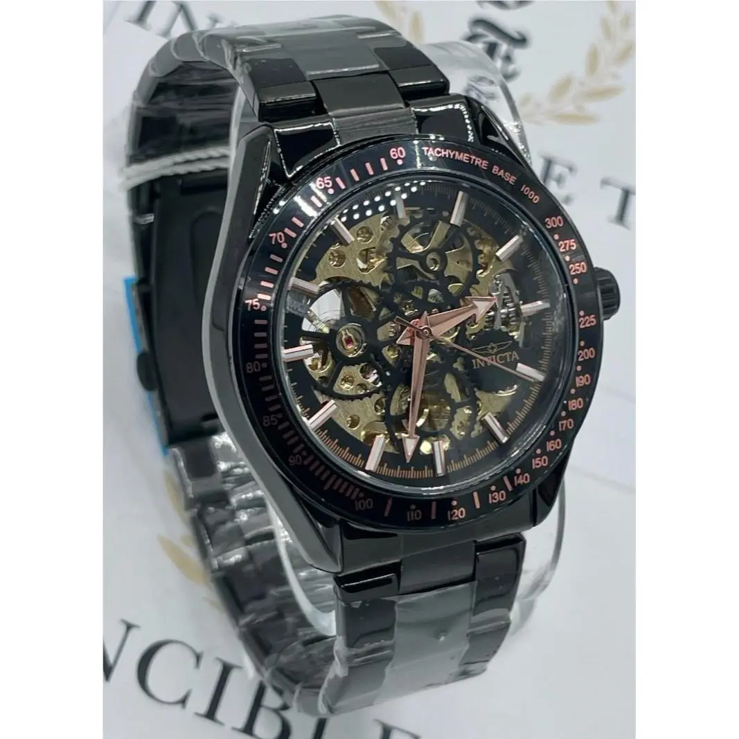 Invicta Objet D`art Automatic Men`s Watch W/skeleton Dial Black 49503 43mm