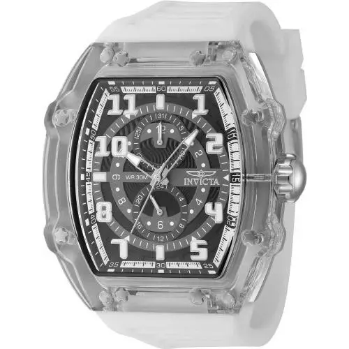 Invicta Men`s Racing 48.5mm Quartz White Silicone Watch IN-48447