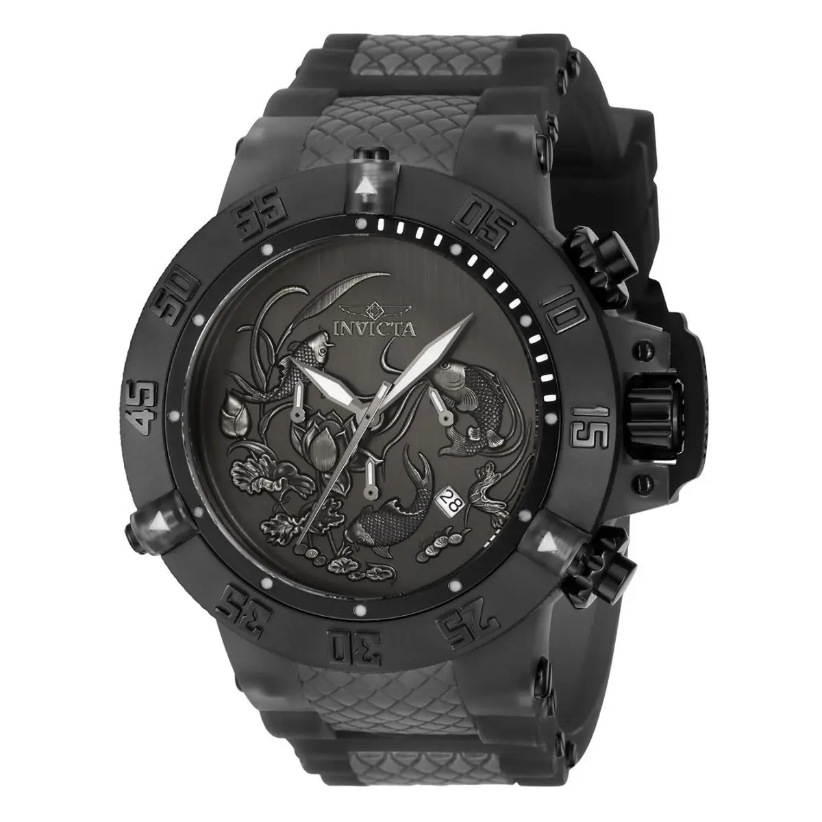 Invicta Men`s 50mm Subaqua Noma Iii Quartz Chronograph Silicone Strap Watch