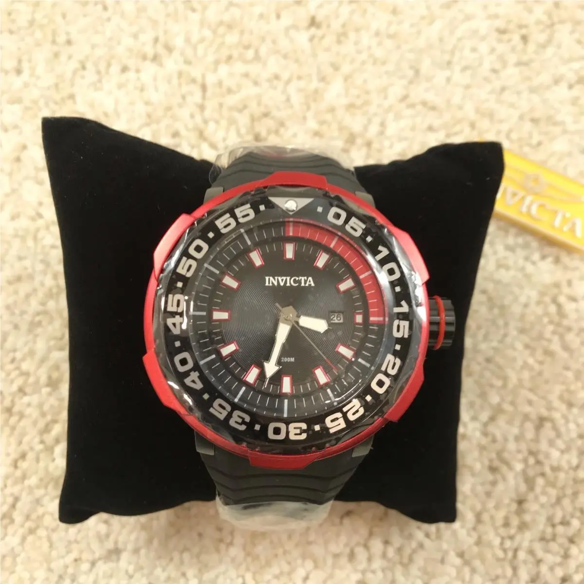 Invicta Chrononaut Mens Watch 52mm Quartz 48341 Black Red