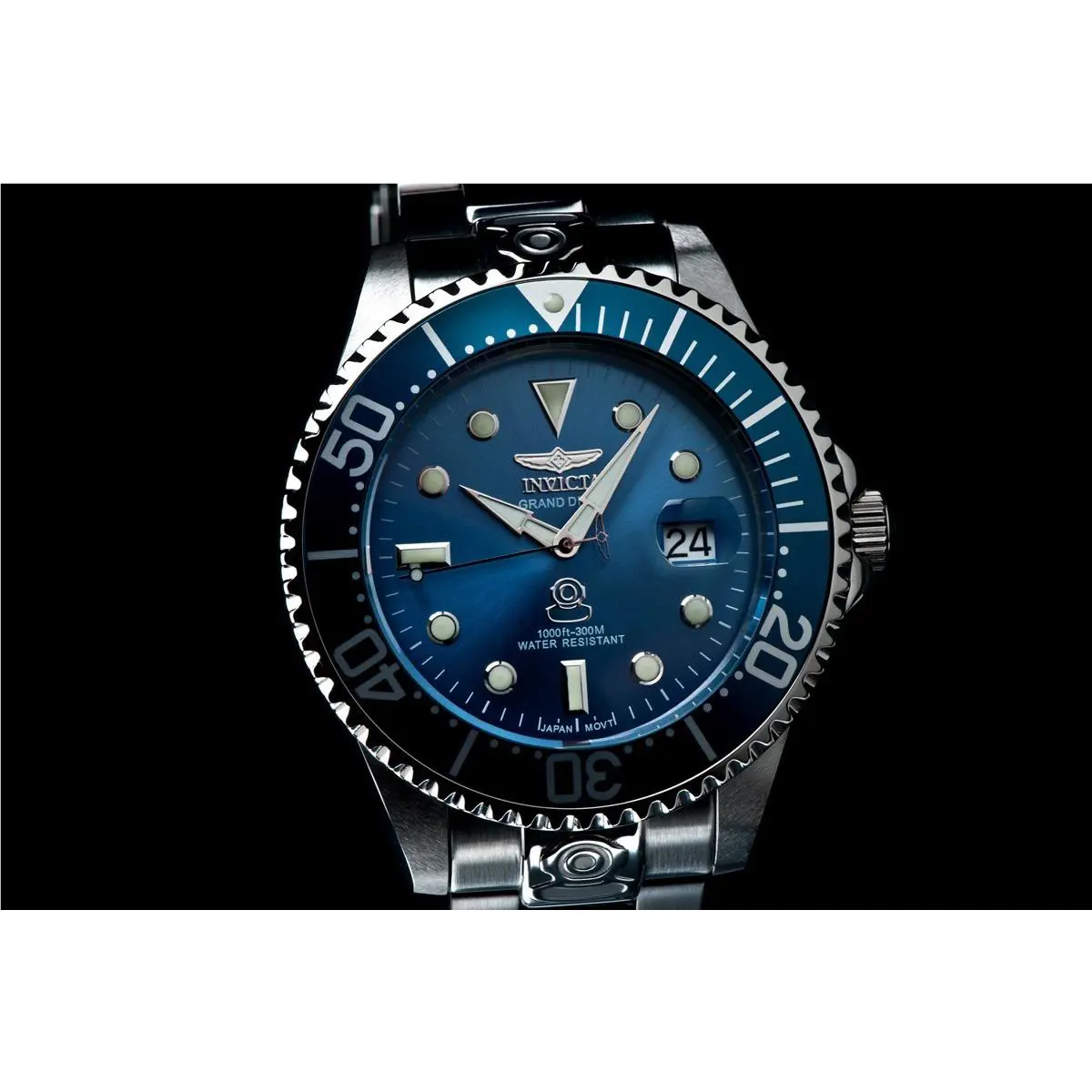 Men`s Grand Diver Blue Stainless-steel Automatic Diving Watch by Invicta