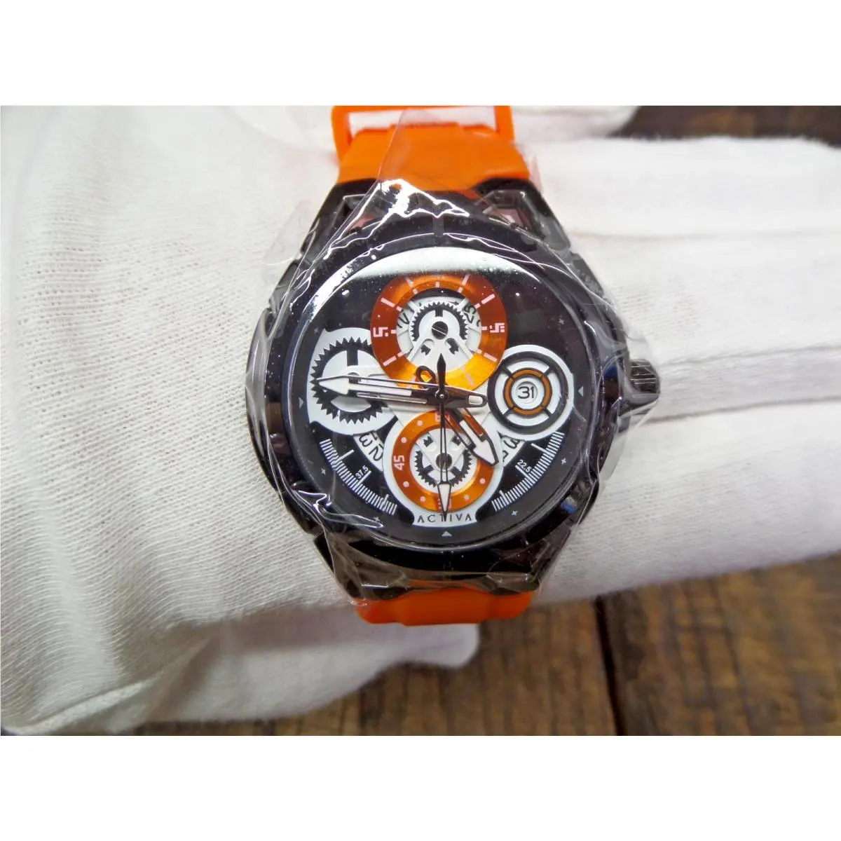Activa Drift X Invicta Men`s Watch 44mm Orange Black 30m Awesome