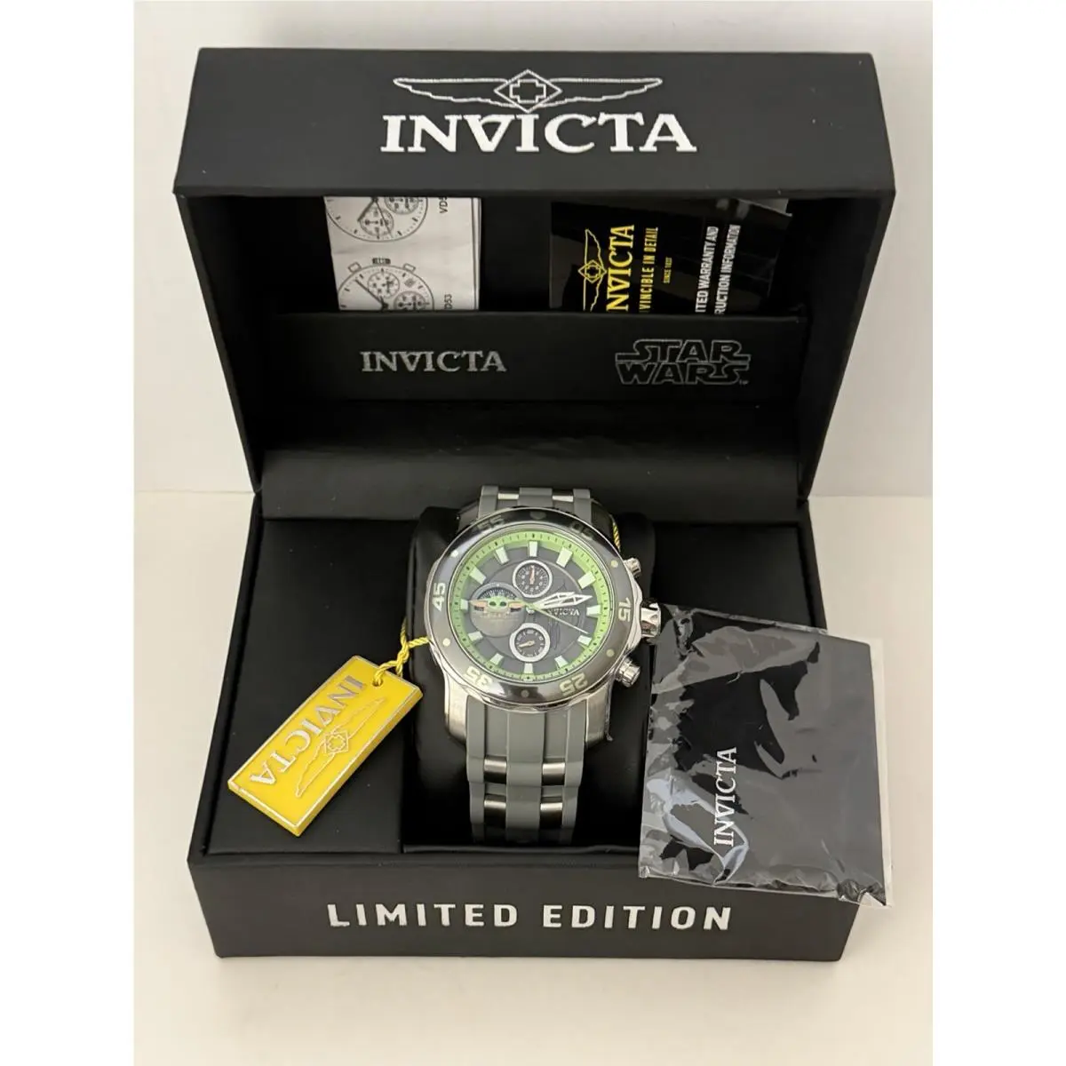 Invicta Star Wars The Child Men`s 48mm Baby Yoda Limited Chronograph Watch 36603