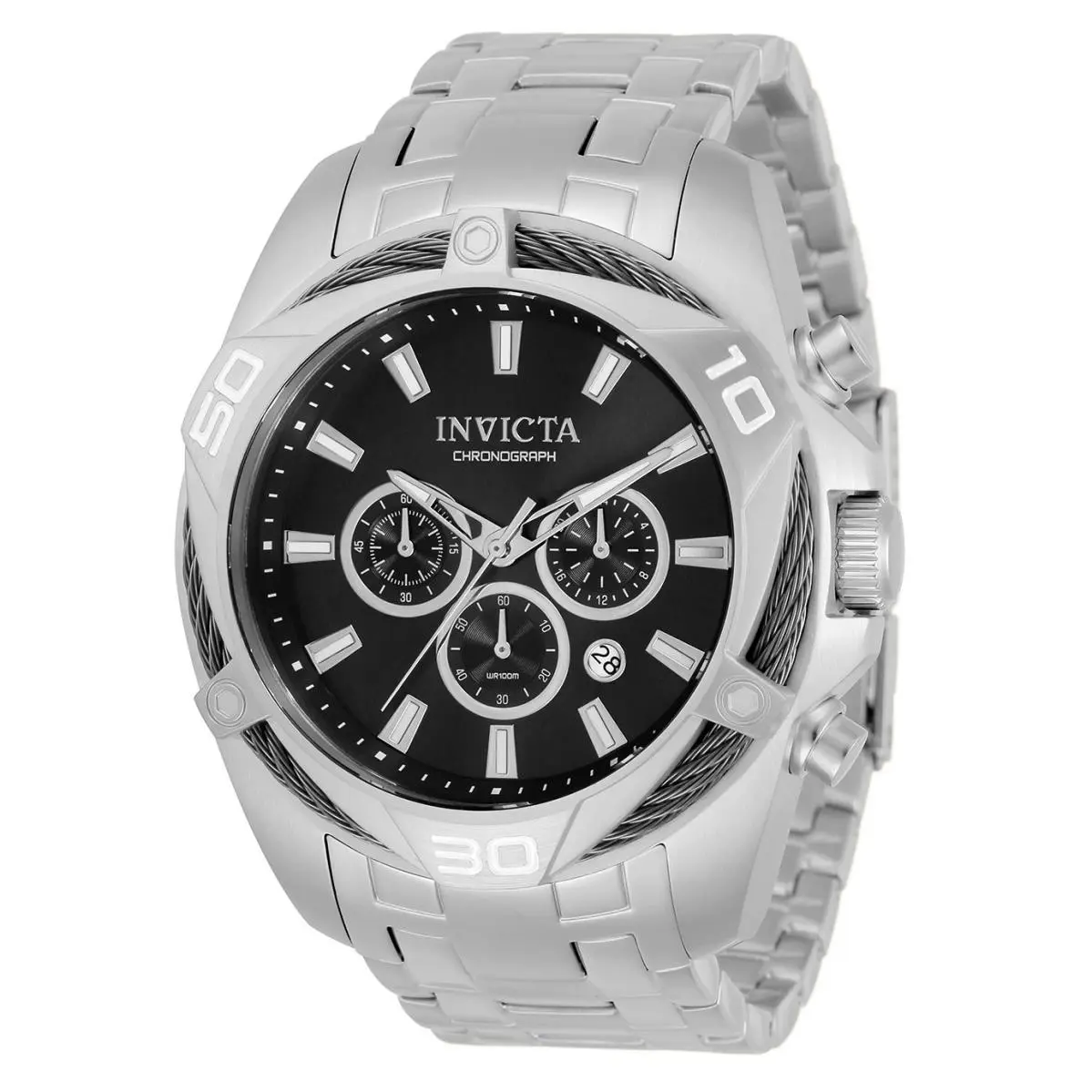 Invicta Bolt Chronograph Quartz Grey Dial Men`s Watch 34118