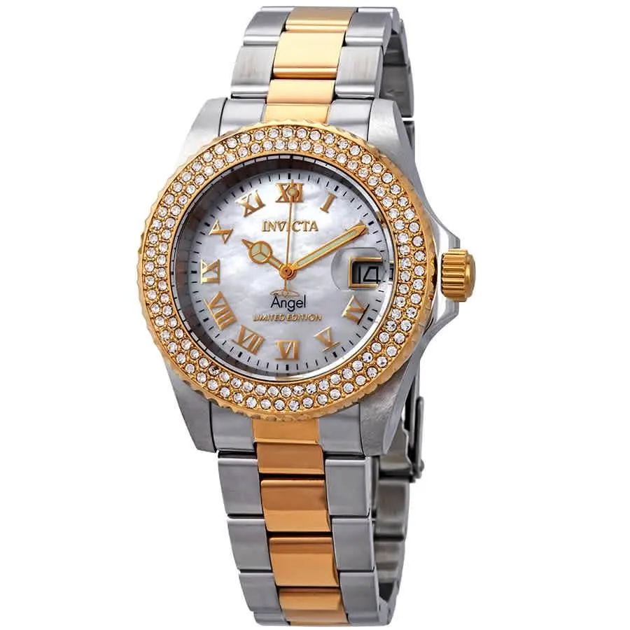 Invicta Angel Mop Dial Ladies Two Tone Watch 24616