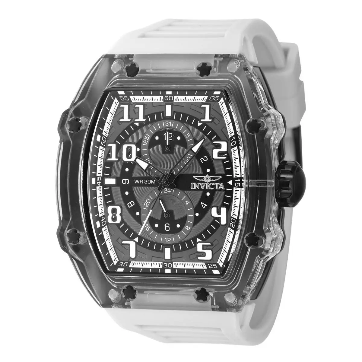 Invicta 48719 Racing Cyclone 48.5mm White Skeleton Men`s Watch