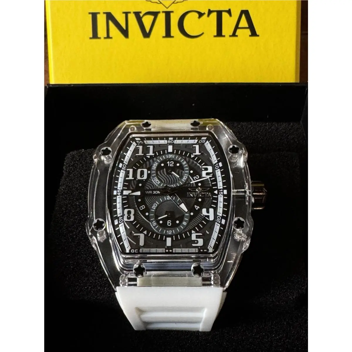 Invicta Racing Cyclone Men`s Watch - 48.5mm Smoke/white 48719