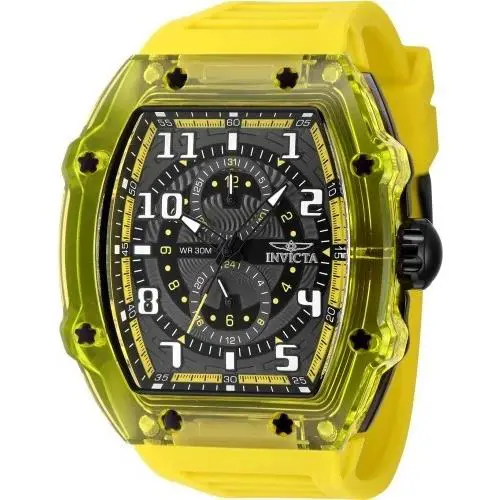 Invicta Men`s Racing 48.5mm VH61 Quartz Yellow Watch IN-48721