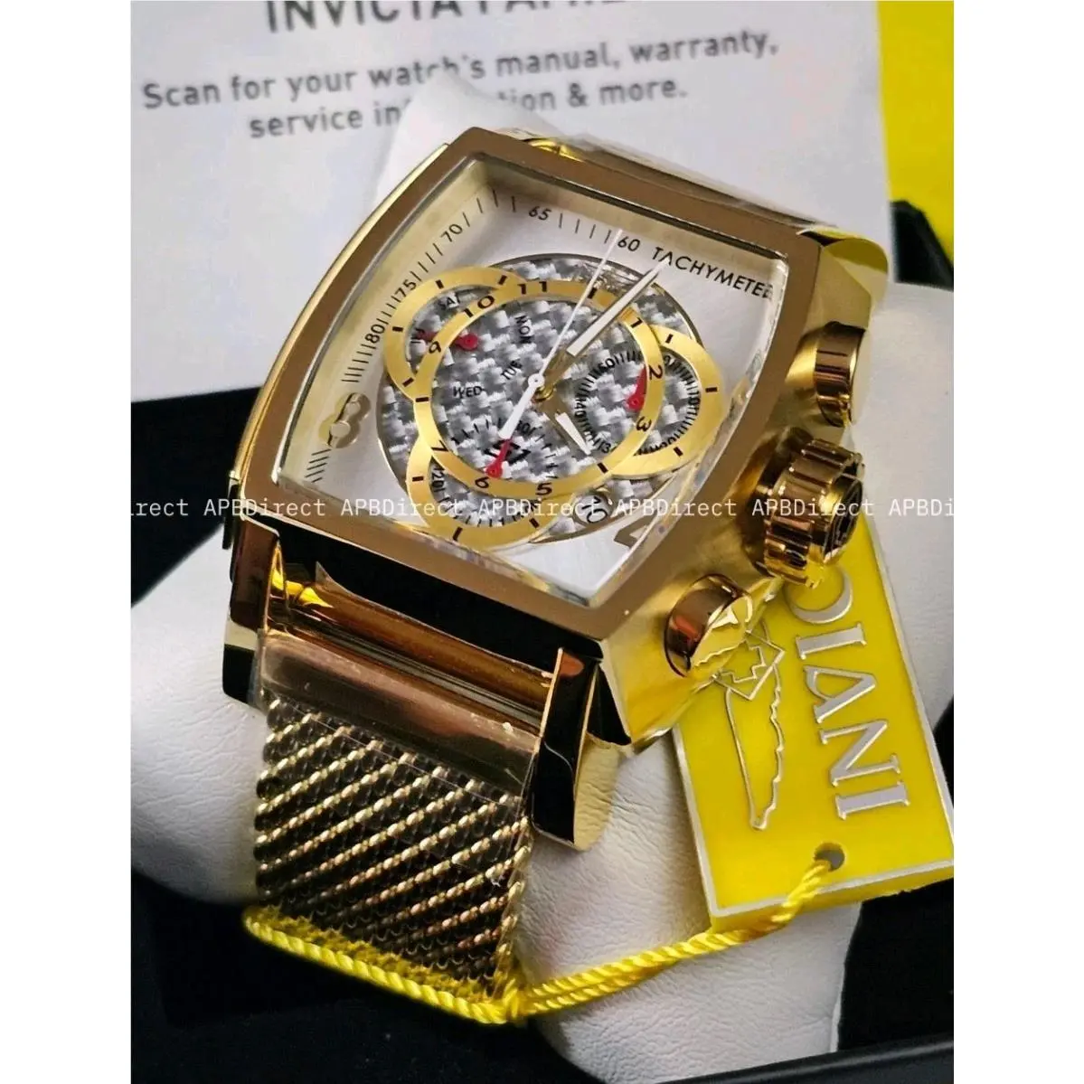 Invicta – S1 Rally – Glass Fiber Dial Milanese Swiss Z60 FE Chrono Mens Watch