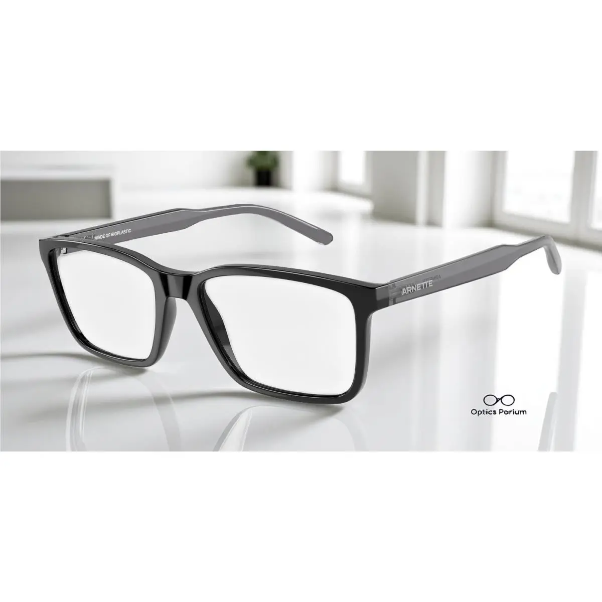 AN7208 2753 Rectangle Black Demo Lens 54 mm Men`s Eyeglasses by Arnette