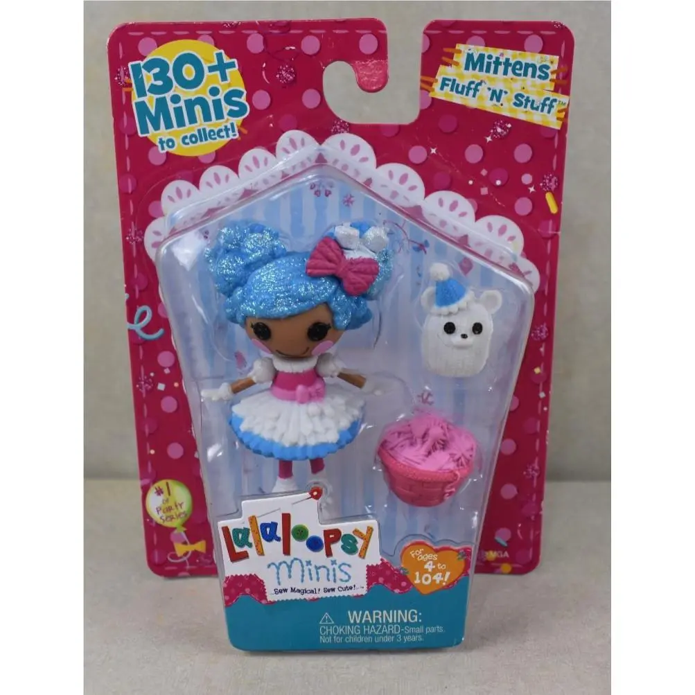 Mini Lalaloopsy Super Silly Party Doll Mittens Fluff `n` Stuff 3 on Card