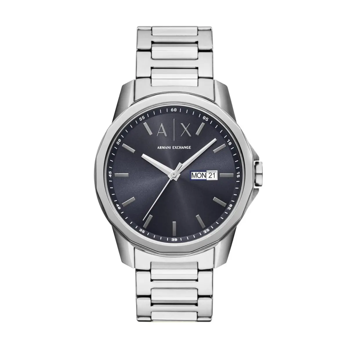 Men`s Three-hand Day-date Stainless Steel Watch Model: AX1767 by Armani Exchange