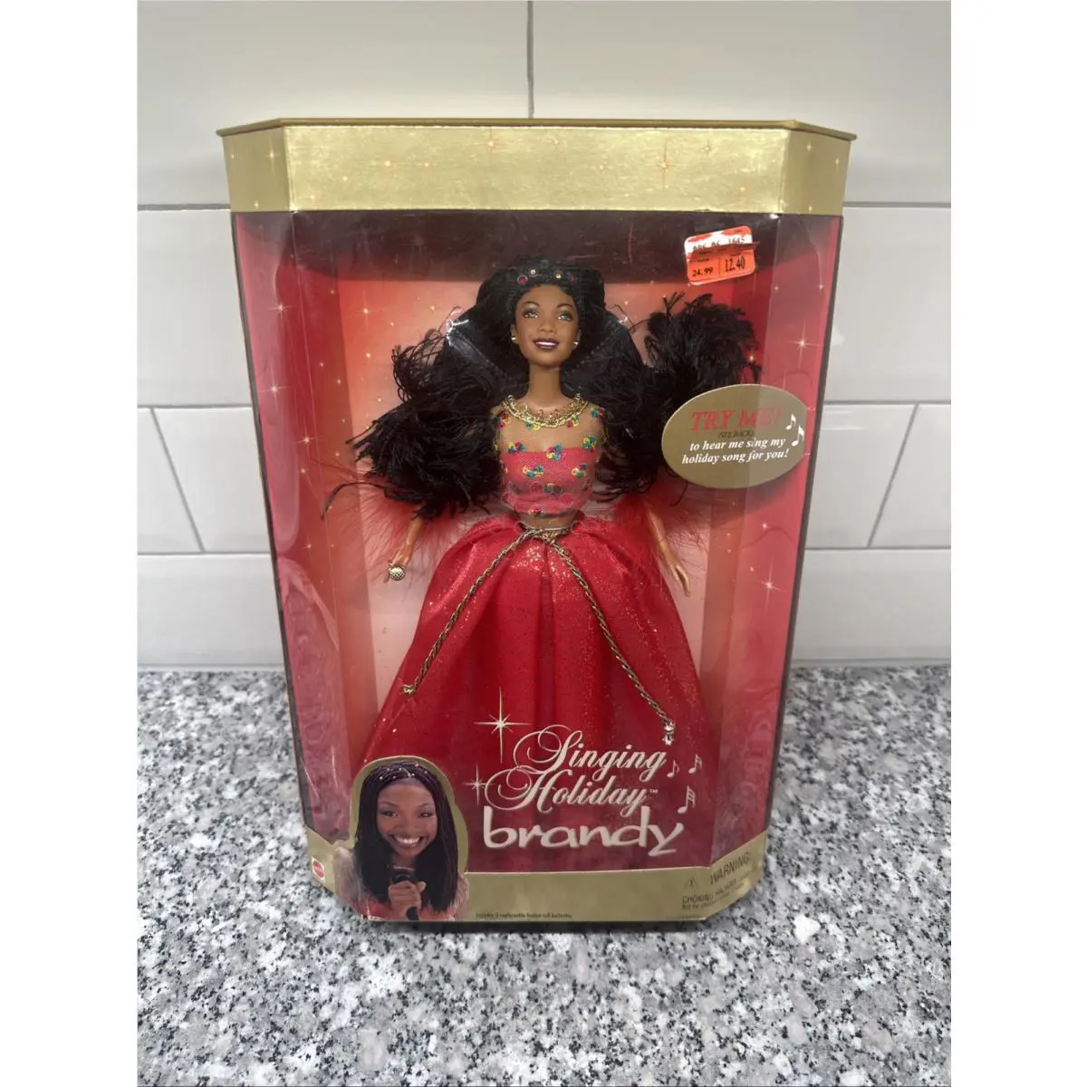 Brandy Moesha Singing Holiday Doll 2000 Barbie Style Mattel 27779