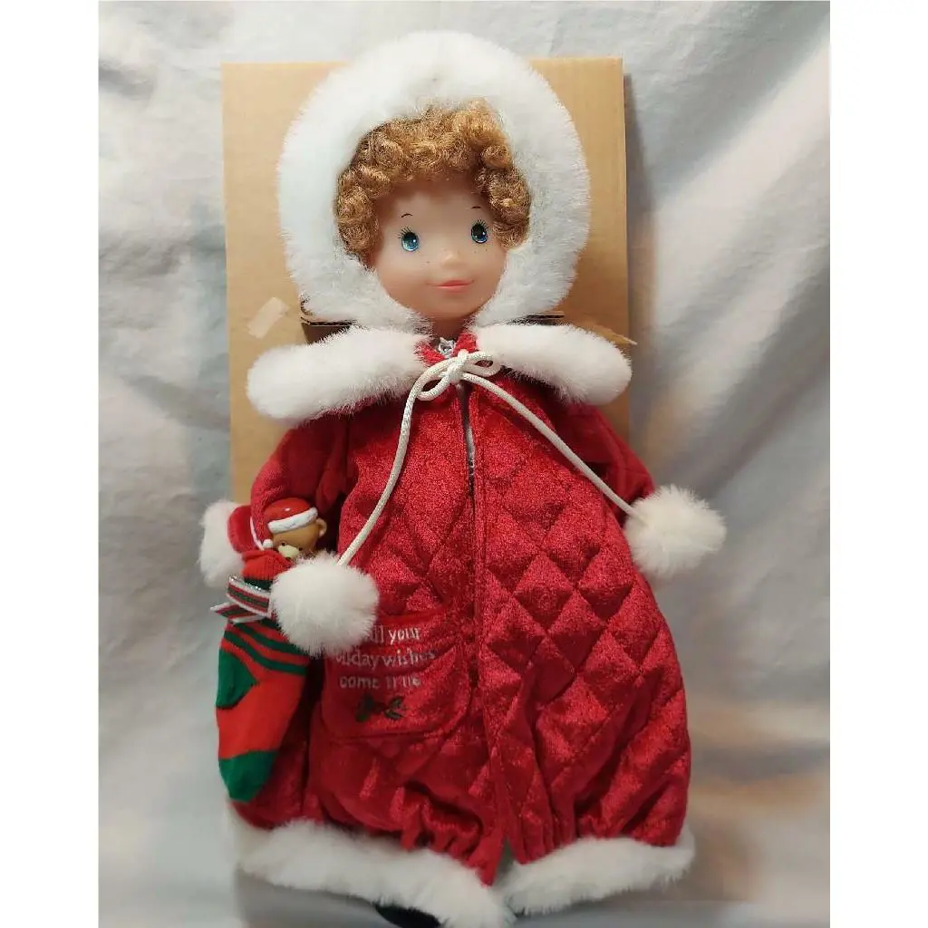 Holiday Holly Hobbie Doll Christmas Red Dress 14 1/2 1990 Print 5406 Vtg