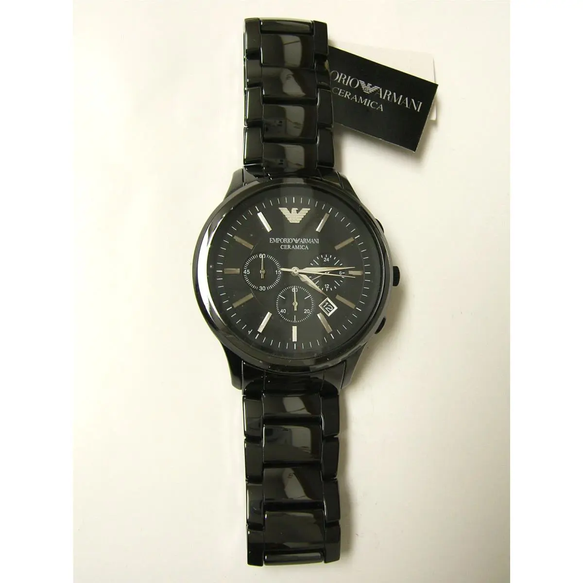 M Emporio Armani Black Ceramic Chronograph Watch AR1474 Only