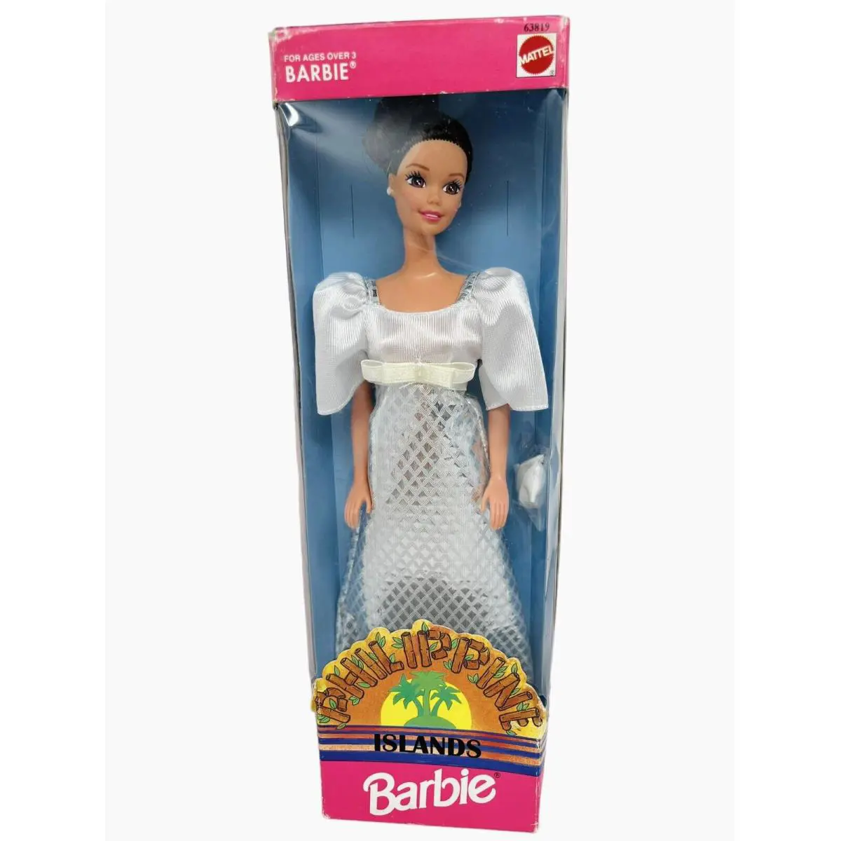 1997 Philippine Islands Barbie White Dress Silver Skirt 63819 Foreign Issue