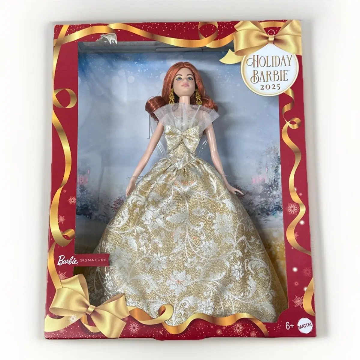 Mattel Creations Barbie Signature 2025 Holiday Red Hair Collectible Doll