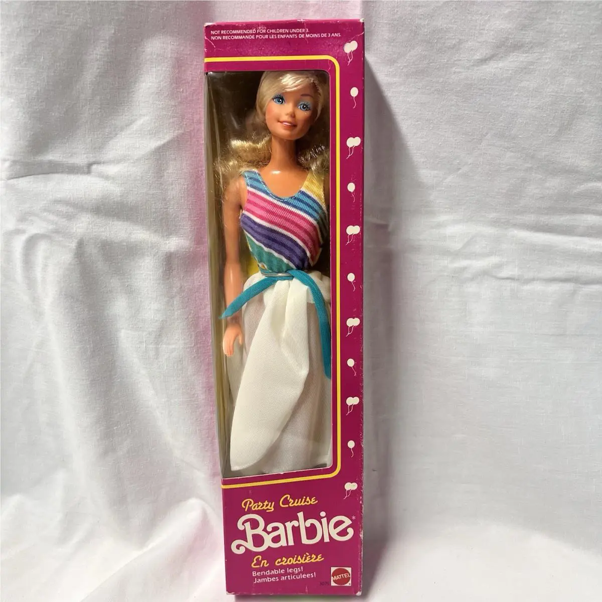 1986 Mattel Barbie Canada Party Cruise Barbie En Croisiere 3075 Htf