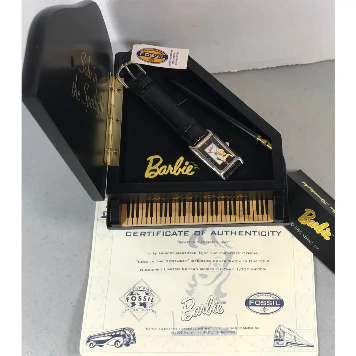 1995 Barbie Silver Solo in The Spotlight Fossil Watch Grande Piano 978/1000