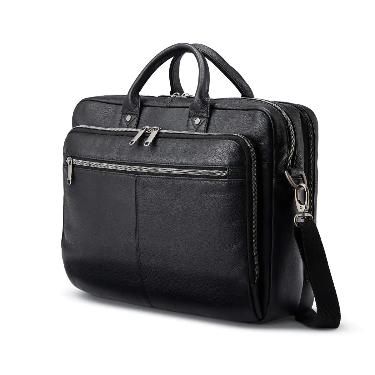 Classic Leather Toploader Black by Samsonite