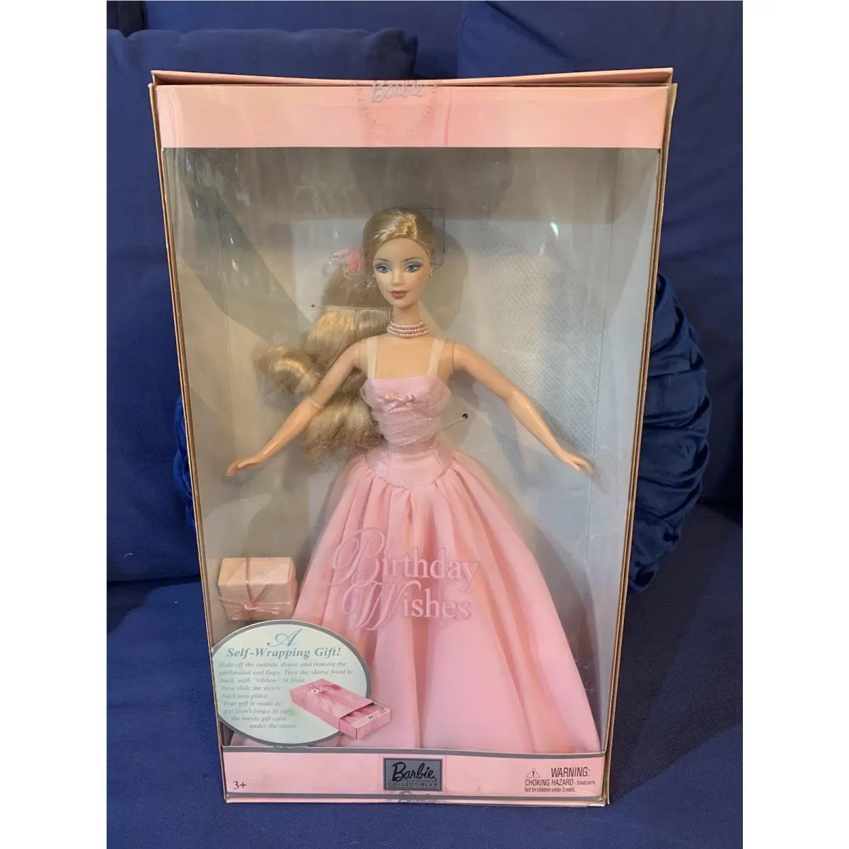 Birthday Wishes Barbie Doll 2003 Pink Dress Blonde Hair Mattel C0860