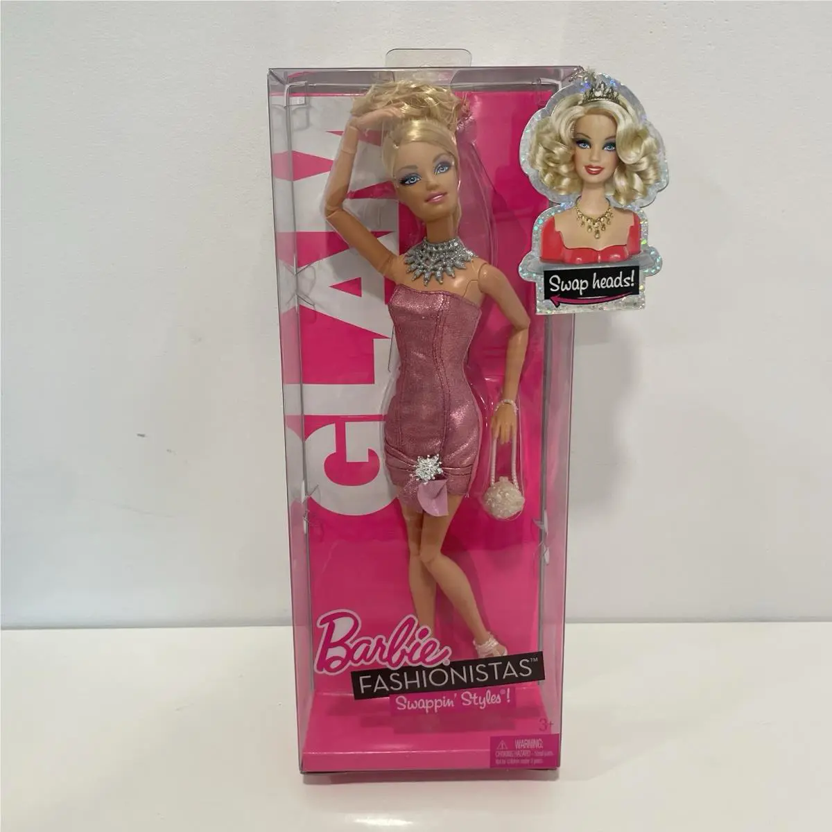 Barbie Fashionistas Swappin Styles Doll Glam T7413 Mattel 2010 Nrfb