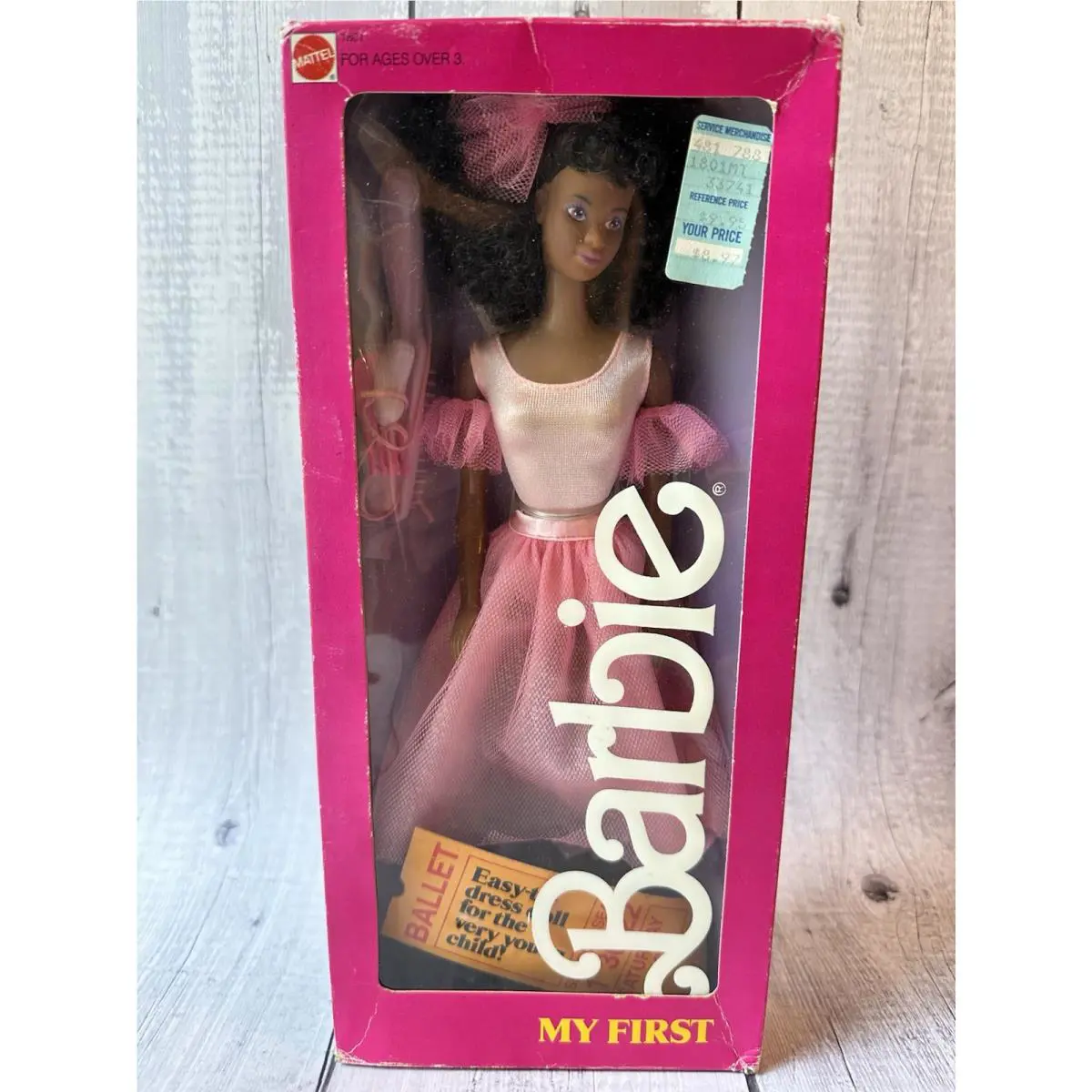 Wonderful Vintage 1986 Mattel 1801 African American My First Barbie Doll