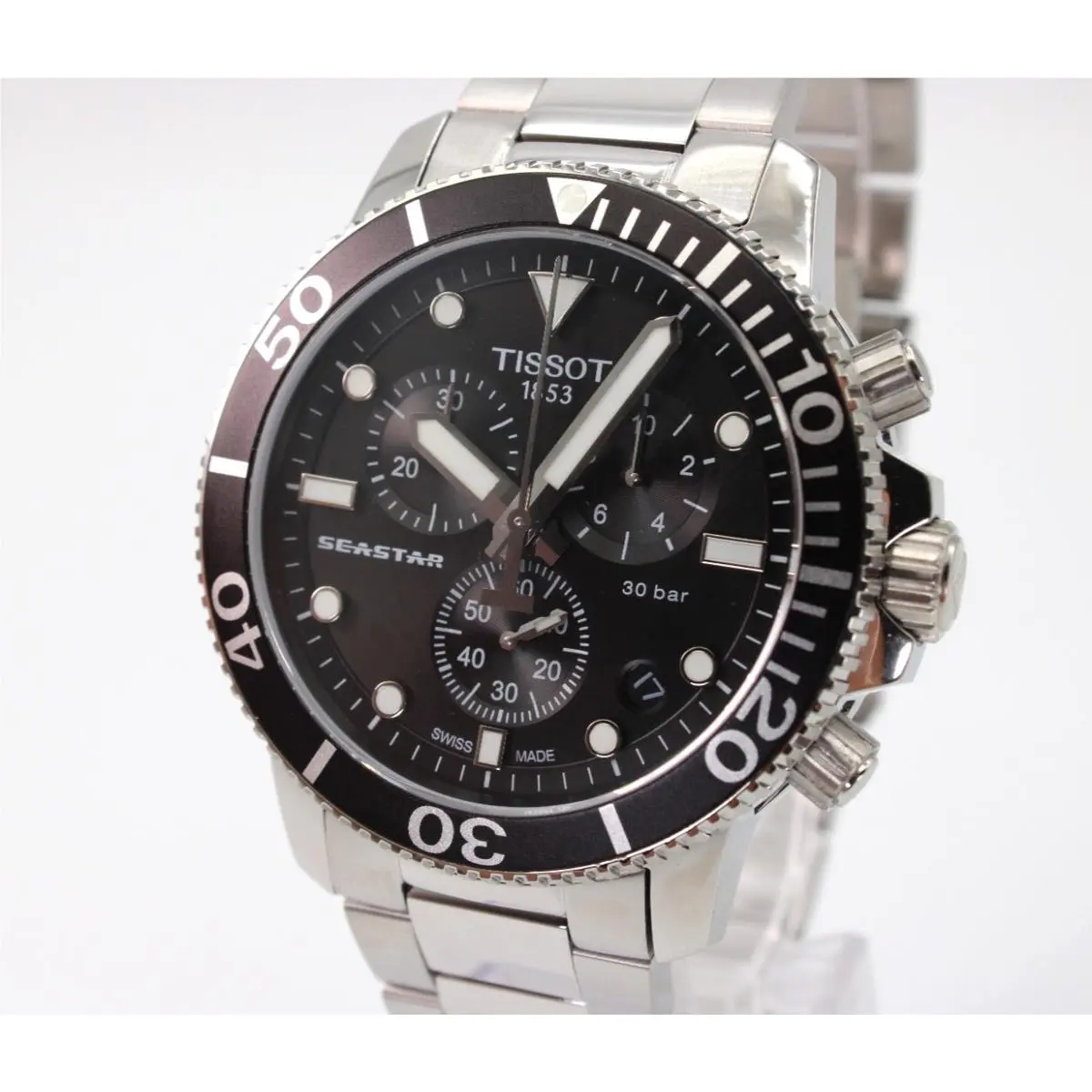 Tissot Seastar 1000 Chrono Quartz Black Dial Men`s Watch T120.417.11.051.00
