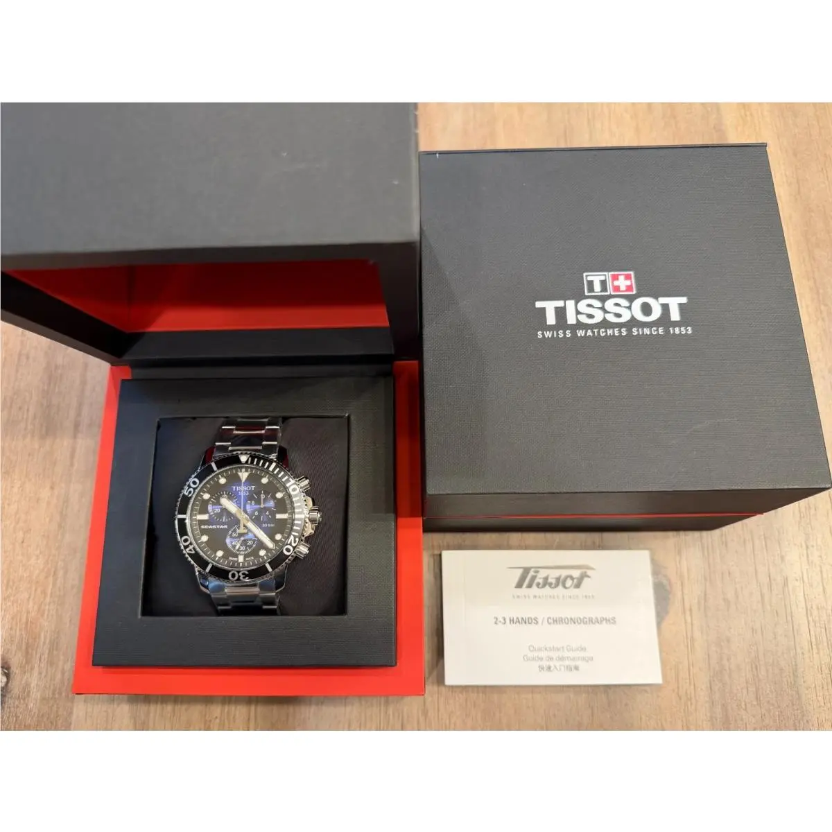 T120.417.11.041.01  Seastar 1000 Blue Dial Chronograph Quartz Men`s Watch by Tissot
